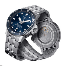 Load image into Gallery viewer, Tissot T Sport Seastar 1000 Powermatic Silicium Blue Dial Silver Steel Strap Watch For Men - T120.407.11.041.01