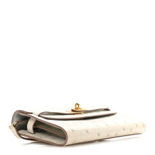 Load image into Gallery viewer, Ostrich Kelly Wallet To Go Gris Perle