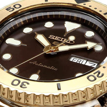 Load image into Gallery viewer, Seiko 5 Sports Automatic Brown Dial Two Tone Steel Strap Watch For Men - SRPK24