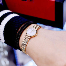 Load image into Gallery viewer, Tissot Lovely Mother of Pearl Dial Rose Gold Steel Strap Watch for Women - T140.009.33.111.00