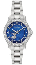 Load image into Gallery viewer, Bulova Crystal Collection Blue Mother of Pearl Dial Silver Steel Strap Watch for Women - 96L238