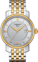 Load image into Gallery viewer, Tissot T Classic Bridgeport Quartz Silver Dial Two Tone Mesh Bracelet Watch For Men - T097.410.22.036.00