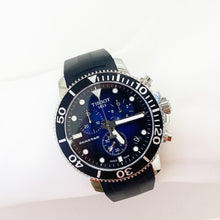 Load image into Gallery viewer, Tissot Seastar 1000 Chronograph Blue Dial Black Rubber Strap Watch For Men - T120.417.17.041.00