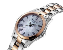 Load image into Gallery viewer, Tissot T Wave Mother of Pearl Dial Two Tone Steel Strap Watch For Women - T112.210.22.113.01