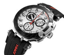 Load image into Gallery viewer, Tissot T Race Chronograph White Dial Black Silicone Strap Watch For Men - T115.417.27.011.00