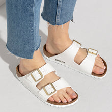 Load image into Gallery viewer, BIRKENSTOCK - ARIZONA 1005293 - PATENT WHITE SANDALS