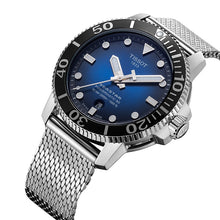 Load image into Gallery viewer, Tissot Seastar 1000 Powermatic 80 Blue Dial SIlver Mesh Bracelet Watch For Men - T120.407.11.041.02