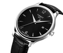 Load image into Gallery viewer, Tissot T Classic Tradition Black Dial Black Leather Strap Watch For Men - T063.610.16.057.00