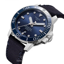 Load image into Gallery viewer, Tissot Seastar 1000 Powermatic 80 Silicium Blue Dial Blue Nylon Strap Watch For Men - T120.407.17.041.01