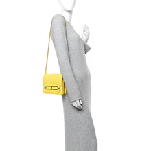 Load image into Gallery viewer, Ostrich Mini Sac Roulis Jaune Citron