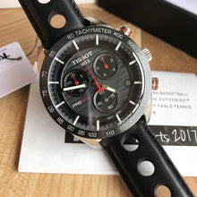 Load image into Gallery viewer, Tissot PRS 516 Chronograph Black Dial Black Leather Strap Watch For Men - T100.417.16.051.00
