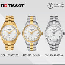 Load image into Gallery viewer, Tissot T Classic PR 100 Lady White Dial Gold Steel Strap Watch for Women - T101.210.33.031.00
