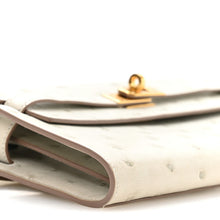 Load image into Gallery viewer, Ostrich Kelly Wallet To Go Gris Perle