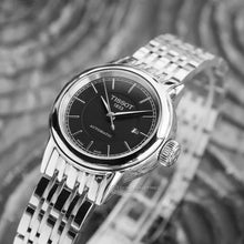 Load image into Gallery viewer, Tissot Carson Automatic Black Dial Silver Steel Strap Watch For Women - T085.207.11.051.00