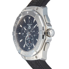 Load image into Gallery viewer, Tag Heuer Aquaracer Chronograph Black Dial Black Rubber Strap Watch for Men - CAY1110.FT6041
