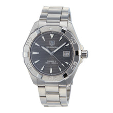 Load image into Gallery viewer, Tag Heuer Aquaracer Automatic Anthracite Grey Dial Silver Steel Strap Watch for Men - WAY2113.BA0928