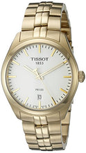 Load image into Gallery viewer, Tissot T Classic PR 100 Quartz White Dial Gold Steel Strap Watch for Men - T101.410.33.031.00