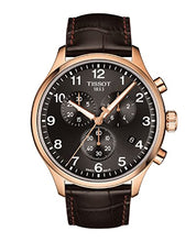 Load image into Gallery viewer, Tissot Chrono XL Black Dial Brown Leather Strap Watch For Men - T116.617.36.057.01