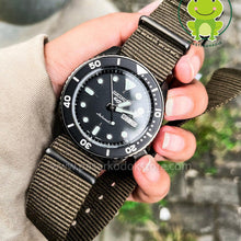 Load image into Gallery viewer, Seiko 5 Sport Automatic Black Dial Green Nylon Strap Watch For Men - SRPD65K4