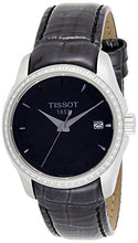Load image into Gallery viewer, Tissot T Trend Couturier Diamonds Black Dial Black Leather Strap Watch for Women - T035.210.66.051.00