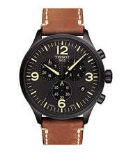 Load image into Gallery viewer, Tissot T Sport Chrono XL Black Dial Brown Leather Strap Watch For Men - T116.617.36.057.00