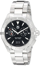 Load image into Gallery viewer, Tag Heuer Aquaracer Quartz Black Dial Silver Steel Strap Watch for Men - WAY111Z.BA0928