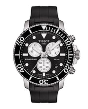 Load image into Gallery viewer, Tissot Seastar 1000 Chronograph Black Dial Black Rubber Strap Watch For Men - T120.417.17.051.00