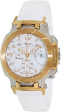 Load image into Gallery viewer, Tissot T Race Chronograph White Dial White Rubber Strap Watch for Women - T048.217.27.017.00