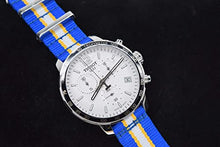 Load image into Gallery viewer, Tissot Quickster Chronograph NBA Golden State Warriors White Dial Two Tone NATO Strap Watch for Men - T095.417.17.037.15