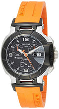 Load image into Gallery viewer, Tissot T Race Chronograph Black Dial Orange Rubber Strap Watch for Women - T048.217.27.057.00