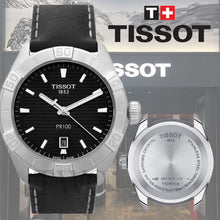 Load image into Gallery viewer, Tissot PR 100 Sport Quartz Black Dial Black Leather Strap Watch For Men - T101.610.16.051.00