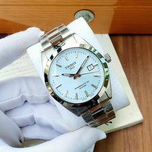 Load image into Gallery viewer, Tissot Gentleman Powermatic 80 Silicium Ice Blue Silver Steel Strap Watch For Men - T127.407.11.351.00