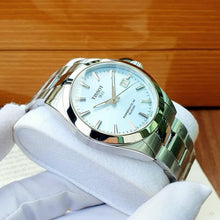 Load image into Gallery viewer, Tissot Gentleman Powermatic 80 Silicium Ice Blue Silver Steel Strap Watch For Men - T127.407.11.351.00