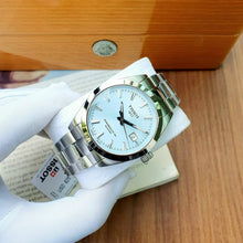 Load image into Gallery viewer, Tissot Gentleman Powermatic 80 Silicium Ice Blue Silver Steel Strap Watch For Men - T127.407.11.351.00