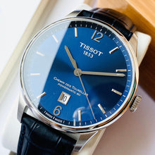 Load image into Gallery viewer, Tissot Chemin Des Tourelles Powermatic 80 Blue Dial Blue Leather Strap Watch for Men - T099.407.16.047.00