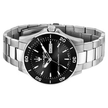 Load image into Gallery viewer, Maserati Competizione Automatic Black Dial Silver Steel Strap Watch For Men - R8823100002