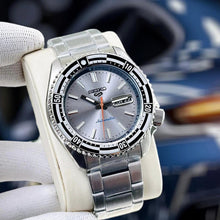 Load image into Gallery viewer, Seiko 5 Sports Special Edition Silver Dial Silver Steel Strap Watch For Men - SRPK09K1