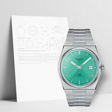 Load image into Gallery viewer, Tissot PRX Powermatic 80 Automatic Mint Green Dial Silver Steel Strap Watch for Men - T137.407.11.091.01