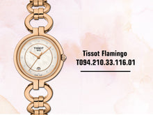 Load image into Gallery viewer, Tissot T Lady Flamingo Mother of Pearl Dial Rose Gold Steel Strap Watch for Women - T094.210.33.116.01