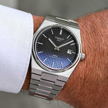Load image into Gallery viewer, Tissot Powermatic 80 Automatic Gradient Blue Dial Silver Steel Strap Watch for Men - T137.407.11.051.01