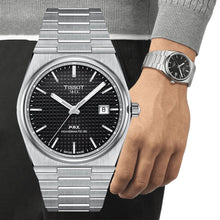 Load image into Gallery viewer, Tissot PRX Powermatic 80 Black Dial Silver Steel Strap Watch for Men - T137.407.11.051.00