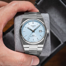 Load image into Gallery viewer, Tissot PRX Powermatic 80 Ice Blue Dial Silver Steel Strap Watch for Men - T137.207.11.351.00
