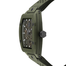 Load image into Gallery viewer, Philipp Plein The Skeleton Green Dial Green Silicone Strap Watch for Men- PWVBA0223