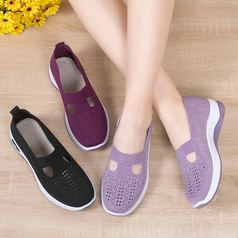 Women's Shoes with Non-Slip Soft Sole, Wide and Comfortable Walking Shoes, Canvas Shoes