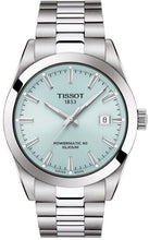 Load image into Gallery viewer, Tissot Gentleman Powermatic 80 Silicium Ice Blue Silver Steel Strap Watch For Men - T127.407.11.351.00