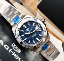Load image into Gallery viewer, Tag Heuer Aquaracer Automatic Blue Dial Silver Steel Strap Watch for Men - WBD2112.BA0928