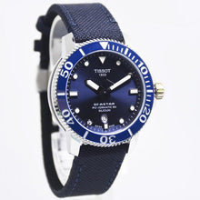 Load image into Gallery viewer, Tissot Seastar 1000 Powermatic 80 Silicium Blue Dial Blue Nylon Strap Watch For Men - T120.407.17.041.01