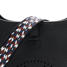 Load image into Gallery viewer, Taurillon Clemence Zigzag Evelyne TPM Caban Black Bleu Zellige Indigo