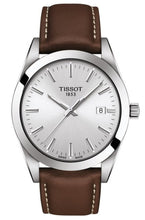 Load image into Gallery viewer, Tissot Gentleman Silver Dial Brown Leather Strap Watch For Men - T127.410.16.031.00
