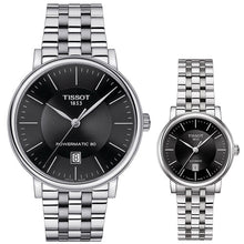 Load image into Gallery viewer, Tissot T Classic Carson Premium Powermatic 80 Black Dial Silver Steel Strap Watch For Men - T122.407.11.051.00